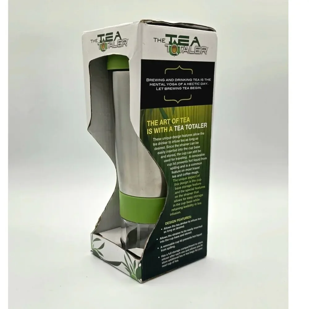 The Tea Totaler Stainless Steel Travel Mug w/ built-in infuser and storage
